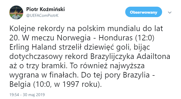 REKORDOWY mecz Norwegii z Hondurasem na Mundialu w Polsce